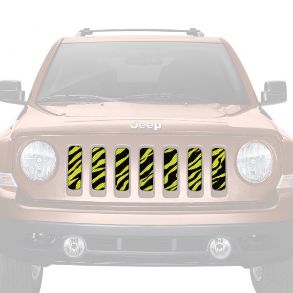 Dirty Acres® - 1-Pc Platinum Yellow Zebra Style Perforated Main Grille