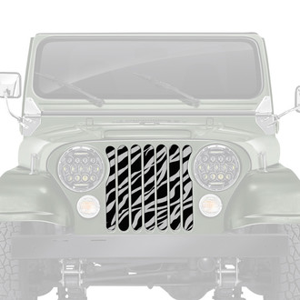 Dirty Acres® - 1-Pc Platinum Zebra Style Perforated Main Grille