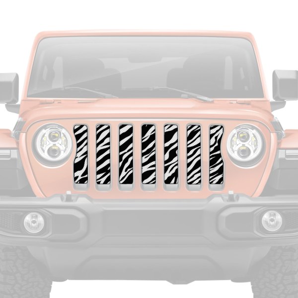 Dirty Acres® - 1-Pc Platinum Zebra Style Perforated Main Grille