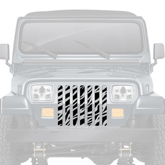 Dirty Acres® - 1-Pc Platinum Zebra Style Perforated Main Grille