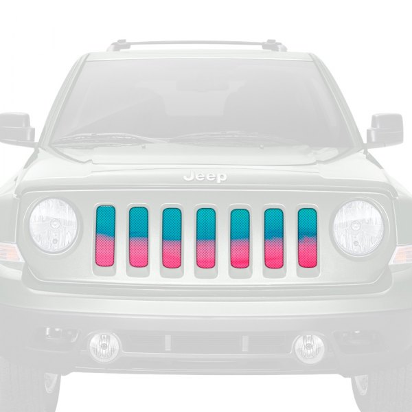 Dirty Acres® - 1-Pc Ombre Style Pink/Teal Perforated Main Grille