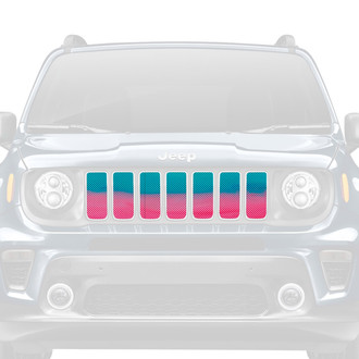 Dirty Acres® - 1-Pc Ombre Style Pink/Teal Perforated Main Grille