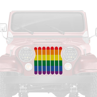 Dirty Acres® - 1-Pc Pride Flag Style Perforated Main Grille
