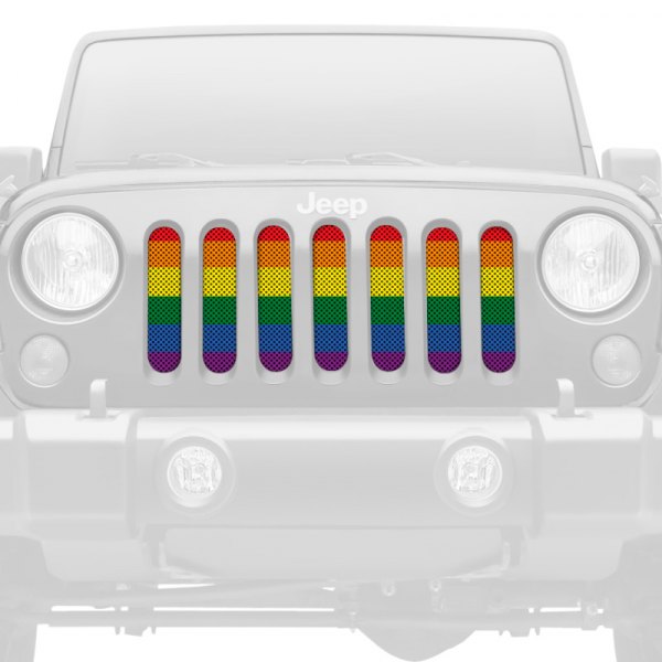 Dirty Acres® - 1-Pc Pride Flag Style Perforated Main Grille