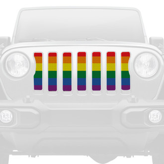 Dirty Acres® - 1-Pc Pride Flag Style Perforated Main Grille