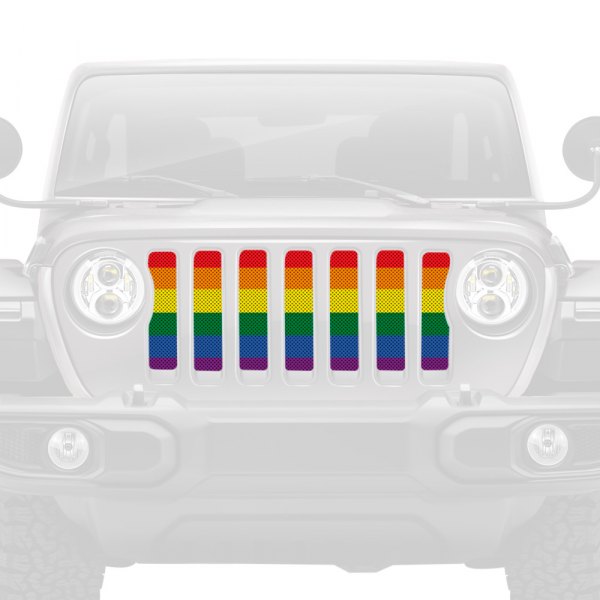 Dirty Acres® - 1-Pc Pride Flag Style Perforated Main Grille