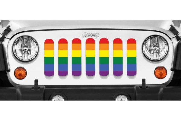 Dirty Acres® - 1-Pc Pride Flag Style Perforated Main Grille