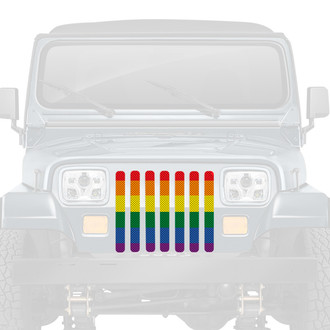 Dirty Acres® - 1-Pc Pride Flag Style Perforated Main Grille