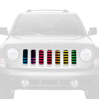 Dirty Acres® - 1-Pc Pride American Flag Style Perforated Main Grille