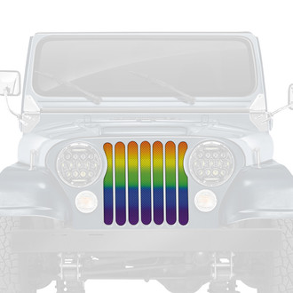 Dirty Acres® - 1-Pc Pride Flag Ombre Style Perforated Main Grille