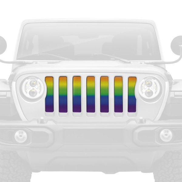 Dirty Acres® - 1-Pc Pride Flag Ombre Style Perforated Main Grille