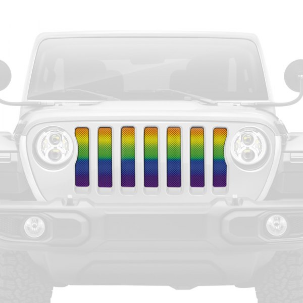 Dirty Acres® - 1-Pc Pride Flag Ombre Style Perforated Main Grille