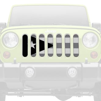Dirty Acres® - 1-Pc Tactical Puerto Rico Flag Style Perforated Main Grille