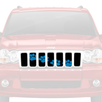 Dirty Acres® - 1-Pc Puppy Paw Prints Style Blue Perforated Main Grille