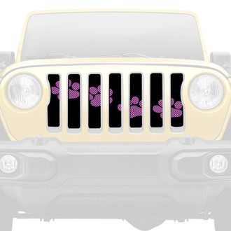 Dirty Acres® - 1-Pc Puppy Paw Prints Style Purple Perforated Main Grille
