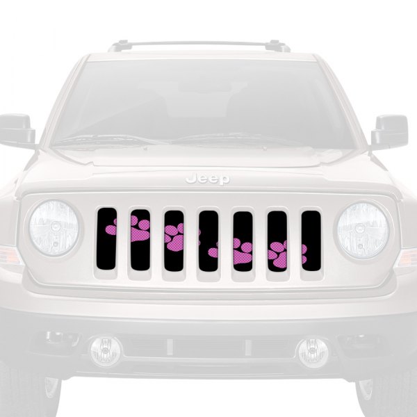 Dirty Acres® - 1-Pc Puppy Paw Prints Style Purple Perforated Main Grille