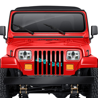 Dirty Acres® - 1-Pc Puppy Paw Prints Style Teal Perforated Main Grille