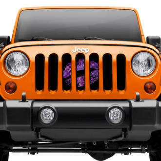 Dirty Acres® - 1-Pc Camo Kiss Style Purple Perforated Main Grille
