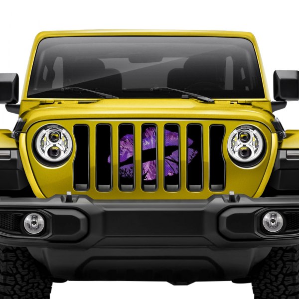 Dirty Acres® - 1-Pc Camo Kiss Style Purple Perforated Main Grille