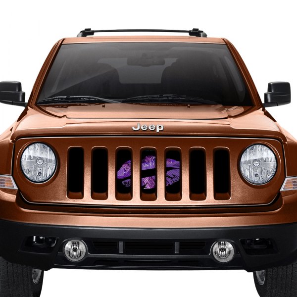 Dirty Acres® - 1-Pc Camo Kiss Style Purple Perforated Main Grille