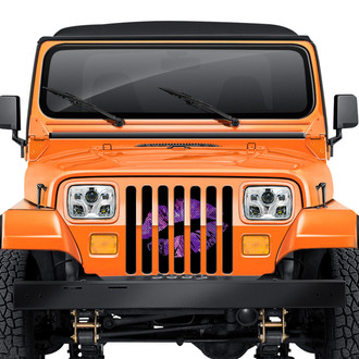 Dirty Acres® - 1-Pc Camo Kiss Style Purple Perforated Main Grille