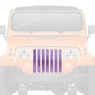 Dirty Acres® - 1-Pc Ombre Style Purple/White Perforated Main Grille