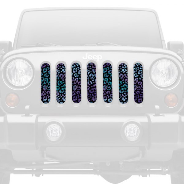 Dirty Acres® - 1-Pc Leopard Print Style Purple Perforated Main Grille