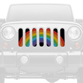 Dirty Acres® - 1-Pc Rainbow Pride Flag Style Perforated Main Grille