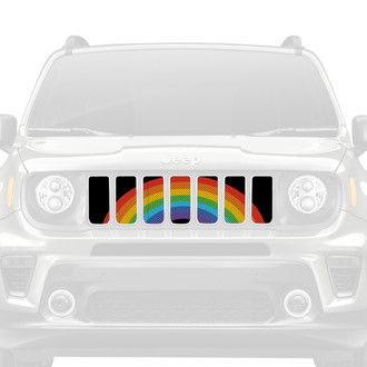 Dirty Acres® - 1-Pc Rainbow Pride Flag Style Perforated Main Grille