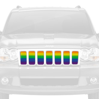 Dirty Acres® - 1-Pc Rainbow Pride Flag Style Perforated Main Grille