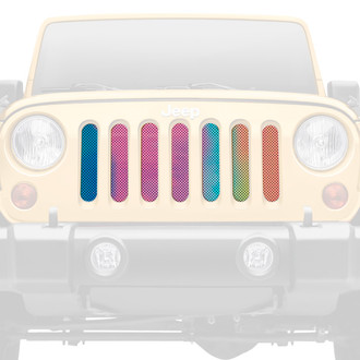 Dirty Acres® - 1-Pc Rainbow Chrome Style Perforated Main Grille