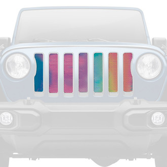 Dirty Acres® - 1-Pc Rainbow Chrome Style Perforated Main Grille