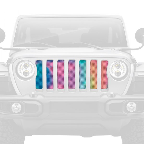 Dirty Acres® - 1-Pc Rainbow Chrome Style Perforated Main Grille