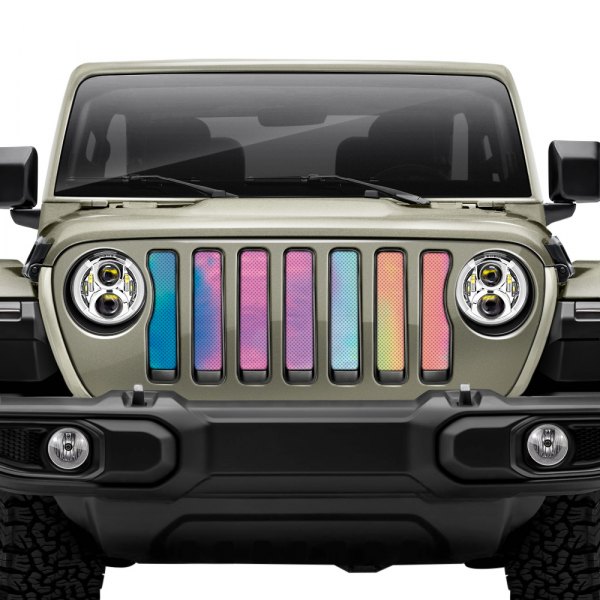 Dirty Acres® - 1-Pc Rainbow Chrome Style Perforated Main Grille