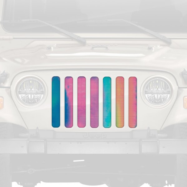 Dirty Acres® - 1-Pc Rainbow Chrome Style Perforated Main Grille