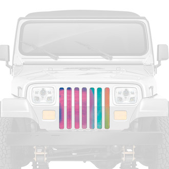 Dirty Acres® - 1-Pc Rainbow Chrome Style Perforated Main Grille