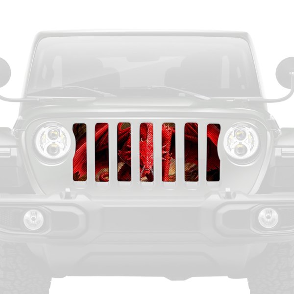 Dirty Acres® - 1-Pc Dragon Style Red Perforated Main Grille