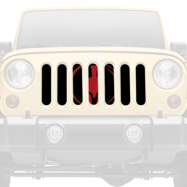 Dirty Acres® - 1-Pc Red Warrior Style Perforated Main Grille