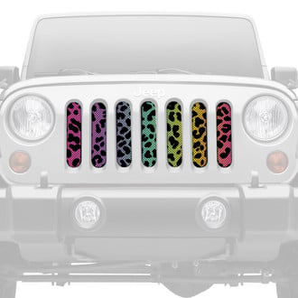 Dirty Acres® - 1-Pc Cheetah Style Rainbow Perforated Main Grille