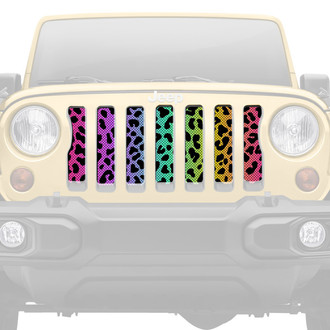 Dirty Acres® - 1-Pc Cheetah Style Rainbow Perforated Main Grille