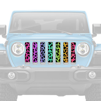 Dirty Acres® - 1-Pc Cheetah Style Rainbow Perforated Main Grille
