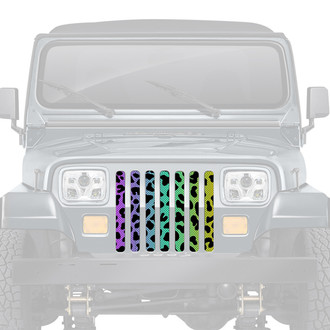 Dirty Acres® - 1-Pc Cheetah Style Rainbow Perforated Main Grille