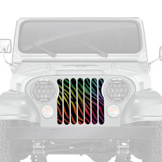 Dirty Acres® - 1-Pc Rainbow Zebra Style Perforated Main Grille