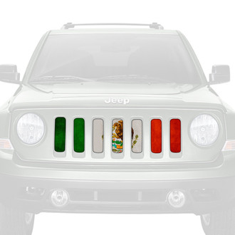 Dirty Acres® - 1-Pc Rustic Mexico Flag Style Perforated Main Grille
