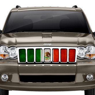 Dirty Acres® - 1-Pc Rustic Mexico Flag Style Perforated Main Grille