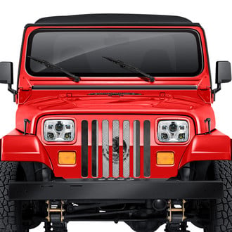 Dirty Acres® - 1-Pc Rustic Mexico Flag Tactical Style Perforated Main Grille