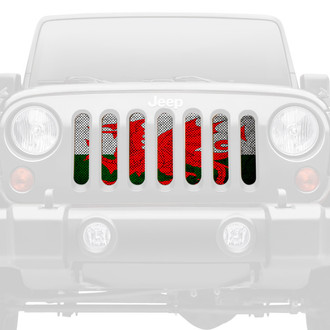 Dirty Acres® - 1-Pc Rustic Welsh Dragon Flag Style Perforated Main Grille