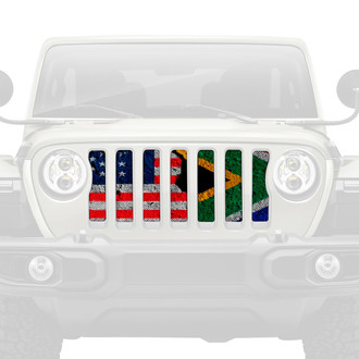 Dirty Acres® - 1-Pc South Africa American Flag Style Perforated Main Grille