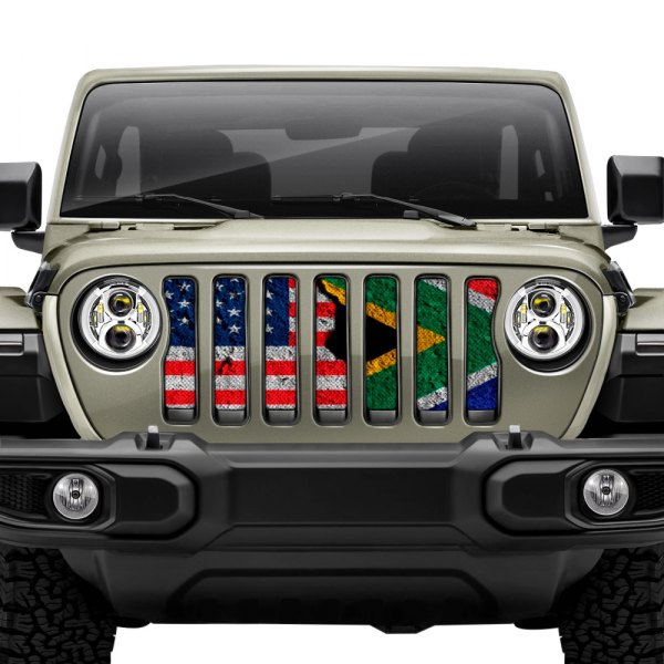 Dirty Acres® - 1-Pc South Africa American Flag Style Perforated Main Grille