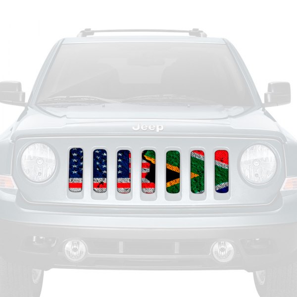 Dirty Acres® - 1-Pc South Africa American Flag Style Perforated Main Grille